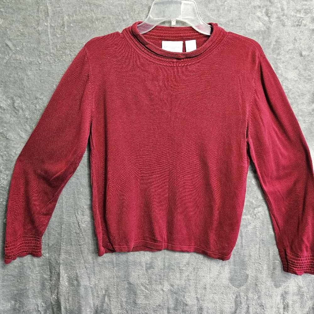 Liz claiborne lg Women's red sweater Pullover